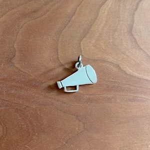 Sterling Silver Megaphone Cheer Charm